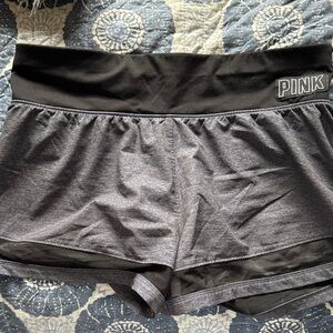Victoria's Secret PINK Heather Gray and Black Athletic Shorts